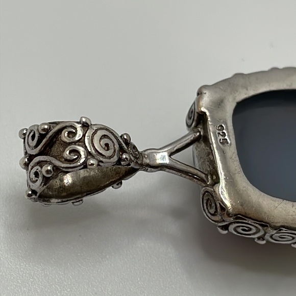 Iridescent Druzy 925 Sterling Silver Pendant - Picture 7 of 9